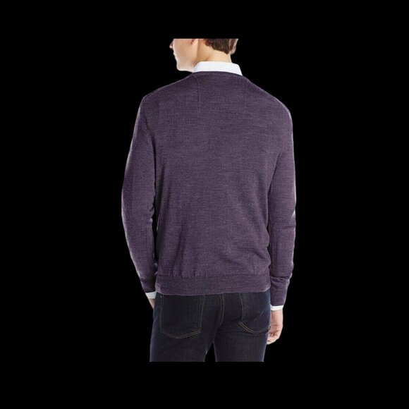 Calvin Klein Merino Wool Sweater V-Neck Men's Small Purple New With Tag - Picture 2 of 2